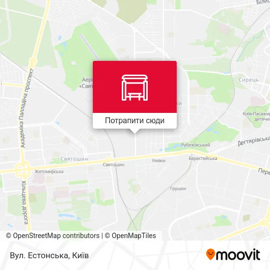 Карта Вул. Естонська