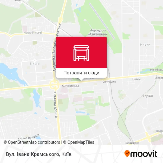Карта Вул. Івана Крамського