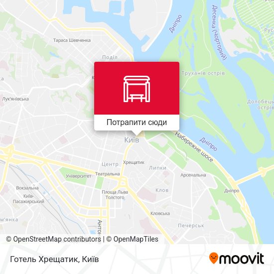 Карта Готель Хрещатик