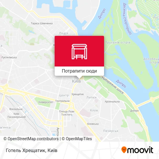 Карта Готель Хрещатик