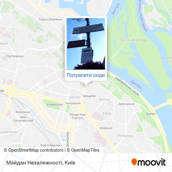 Карта Майдан Незалежності
