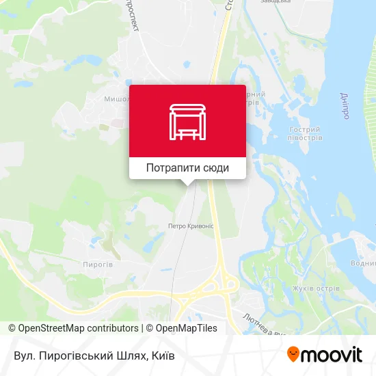 Карта Вул. Пирогівський Шлях