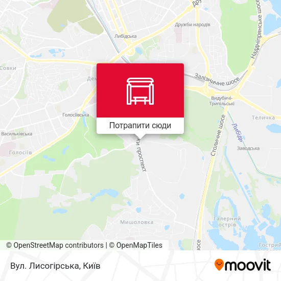 Карта Вул. Лисогірська