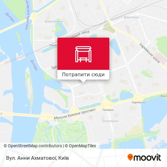 Карта Вул. Анни Ахматової