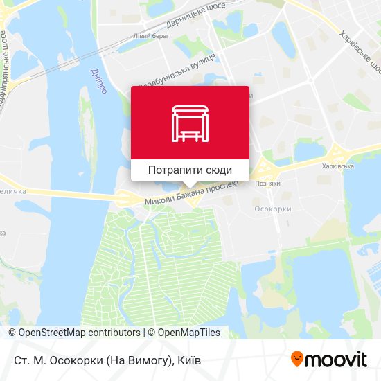 Карта Ст. М. Осокорки (На Вимогу)