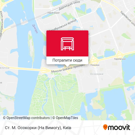 Карта Ст. М. Осокорки (На Вимогу)