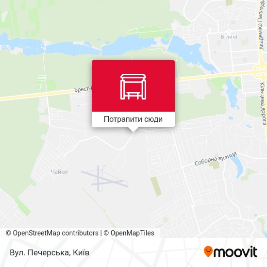 Карта Вул. Печерська