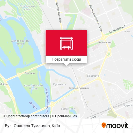 Карта Вул. Ованеса Туманяна