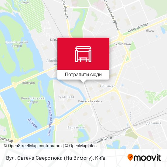 Карта Вул. Євгена Сверстюка (На Вимогу)