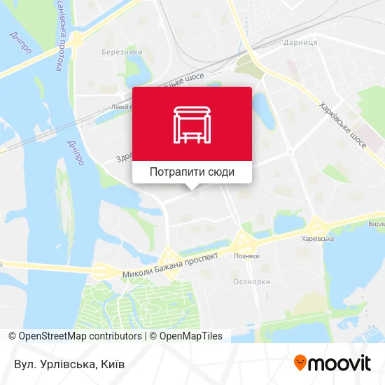 Карта Вул. Урлівська