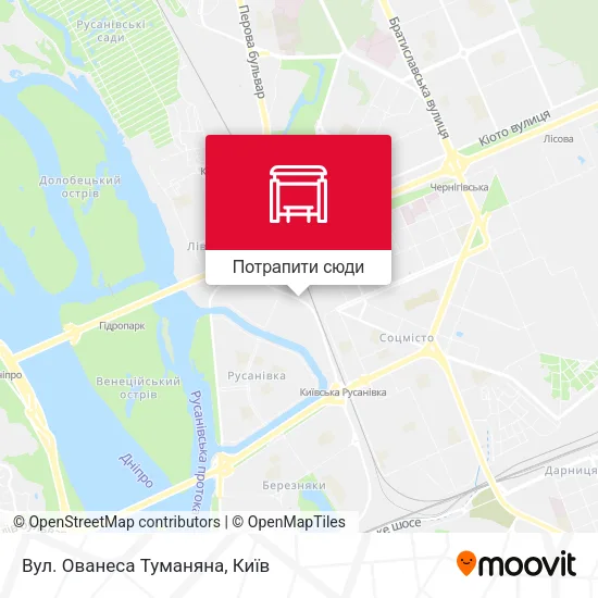 Карта Вул. Ованеса Туманяна