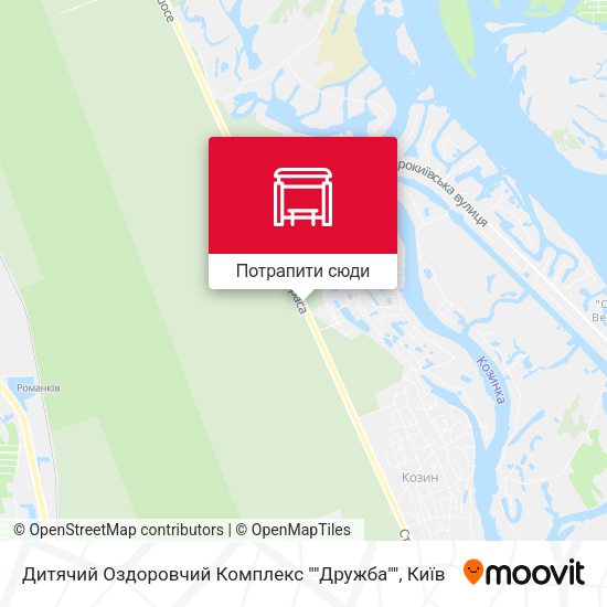 Карта Дитячий Оздоровчий Комплекс ""Дружба""