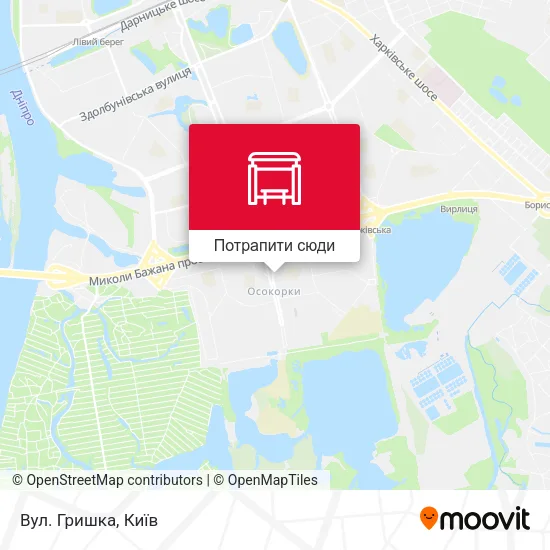 Карта Вул. Гришка
