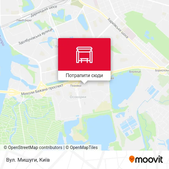 Карта Вул. Мишуги