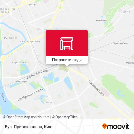 Карта Вул. Привокзальна