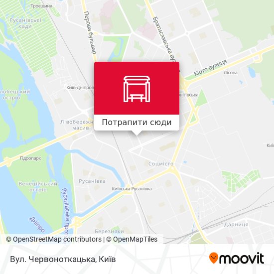 Карта Вул. Червоноткацька