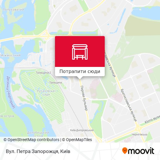 Карта Вул. Петра Запорожця
