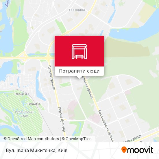 Карта Вул. Івана Микитенка