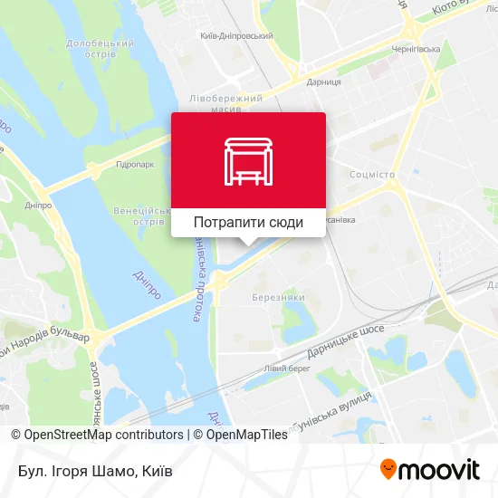 Карта Бул. Ігоря Шамо