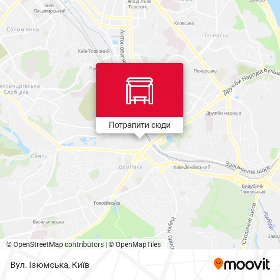 Карта Вул. Ізюмська