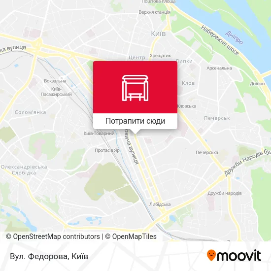 Карта Вул. Федорова
