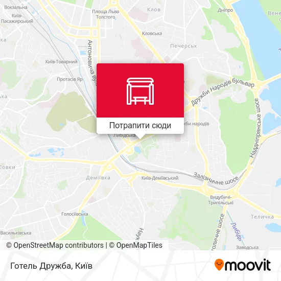 Карта Готель Дружба