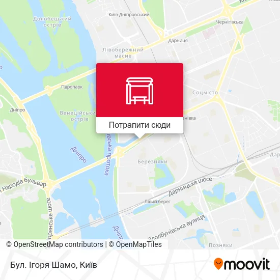 Карта Бул. Ігоря Шамо