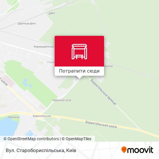 Карта Вул. Старобориспільська