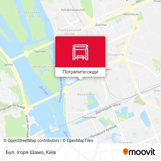 Карта Бул. Ігоря Шамо
