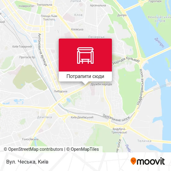 Карта Вул. Чеська