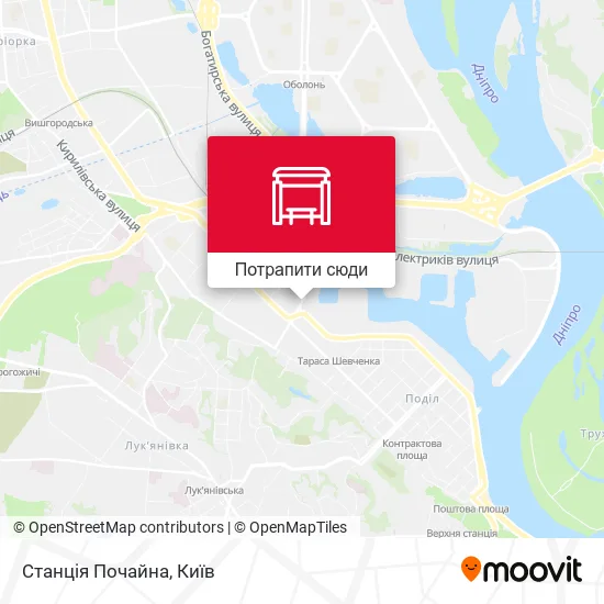 Карта Станція Почайна