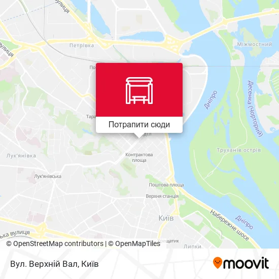 Карта Вул. Верхній Вал