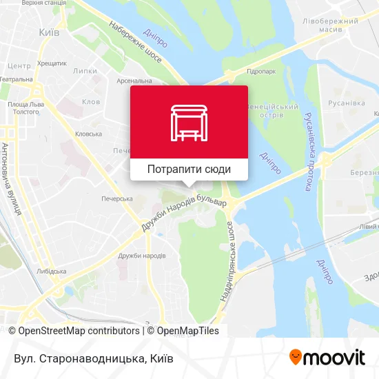 Карта Вул. Старонаводницька