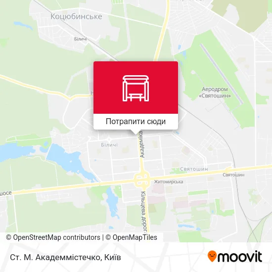 Карта Ст. М. Академмістечко