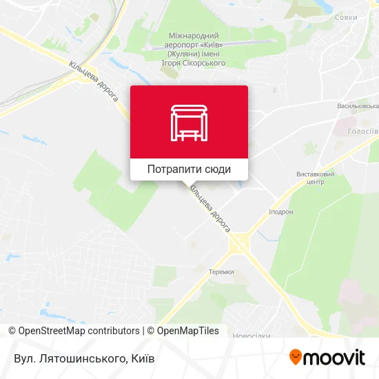 Карта Вул. Лятошинського