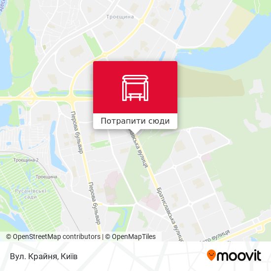 Карта Вул. Крайня