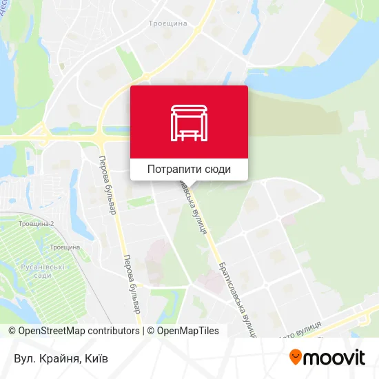 Карта Вул. Крайня