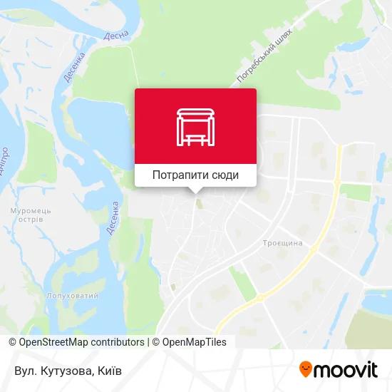 Карта Вул. Кутузова