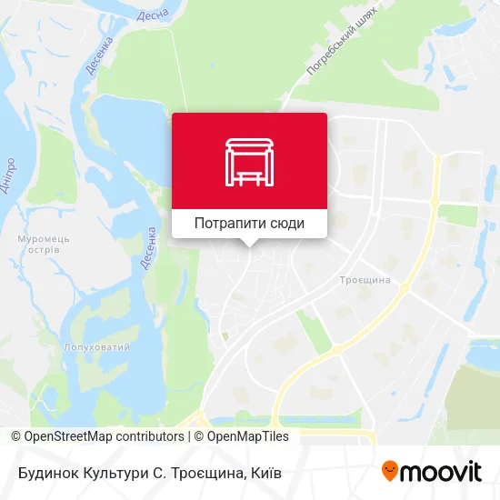 Карта Будинок Культури С. Троєщина