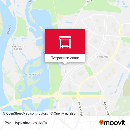 Карта Вул. Чурилівська