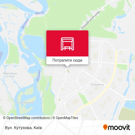Карта Вул. Кутузова