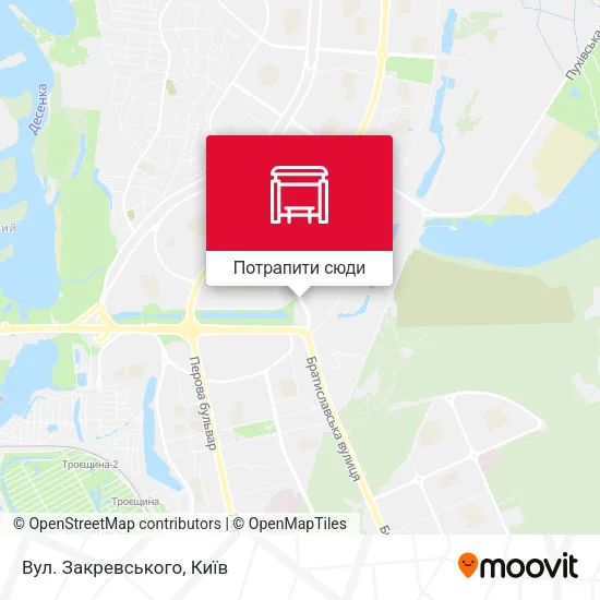 Карта Вул. Закревського