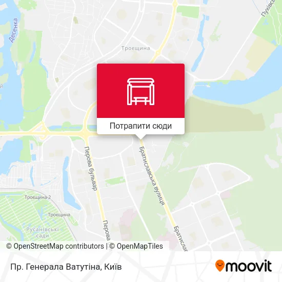 Карта Пр. Генерала Ватутіна