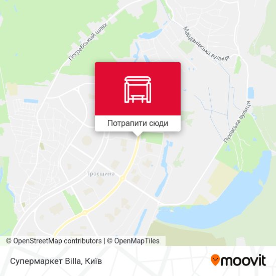 Карта Супермаркет Billa
