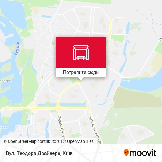 Карта Вул. Теодора Драйзера