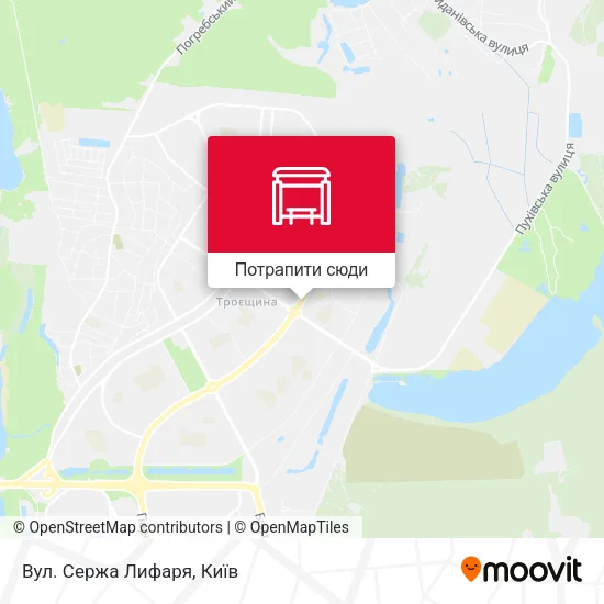 Карта Вул. Сержа Лифаря