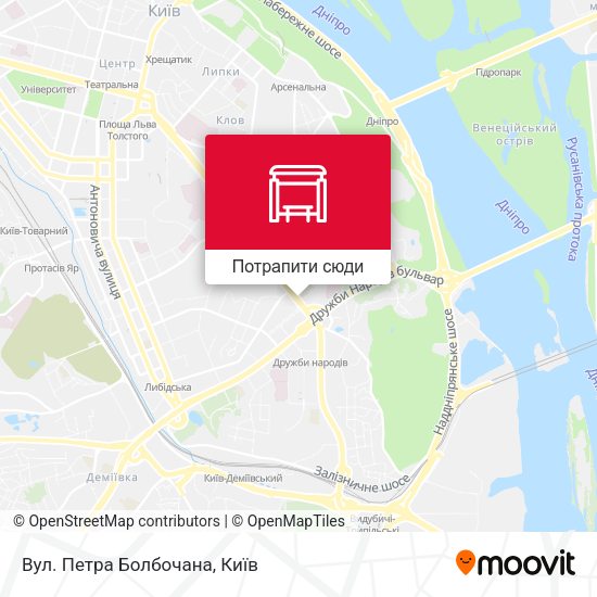 Карта Вул. Петра Болбочана