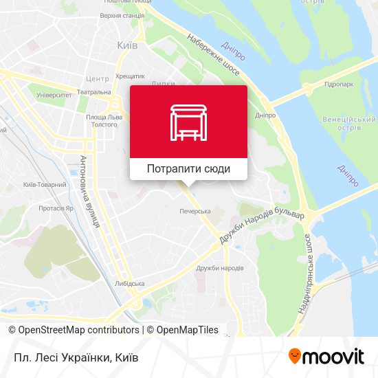 Карта Пл. Лесі Українки