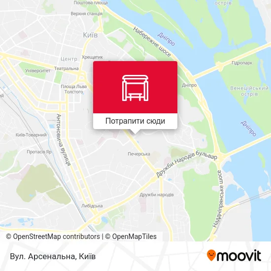 Карта Вул. Арсенальна