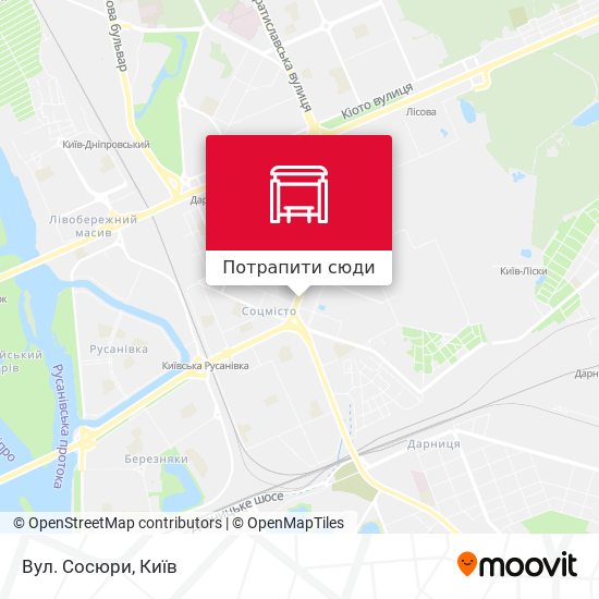 Карта Вул. Сосюри